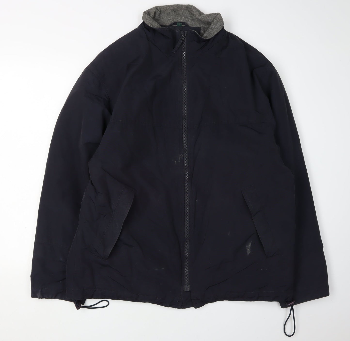 Mens UK Size M Racing Green Black Windbreaker Coat