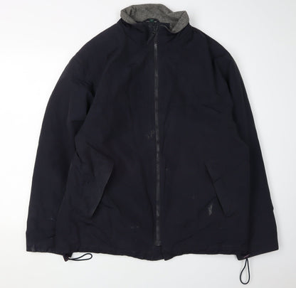 Mens UK Size M Racing Green Black Windbreaker Coat