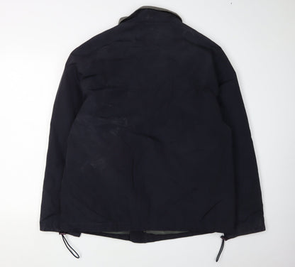 Mens UK Size M Racing Green Black Windbreaker Coat