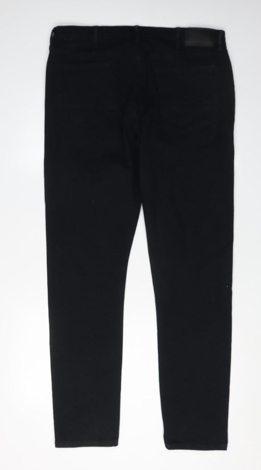 Marks and Spencer Men's Black Skinny Jeans, Size L