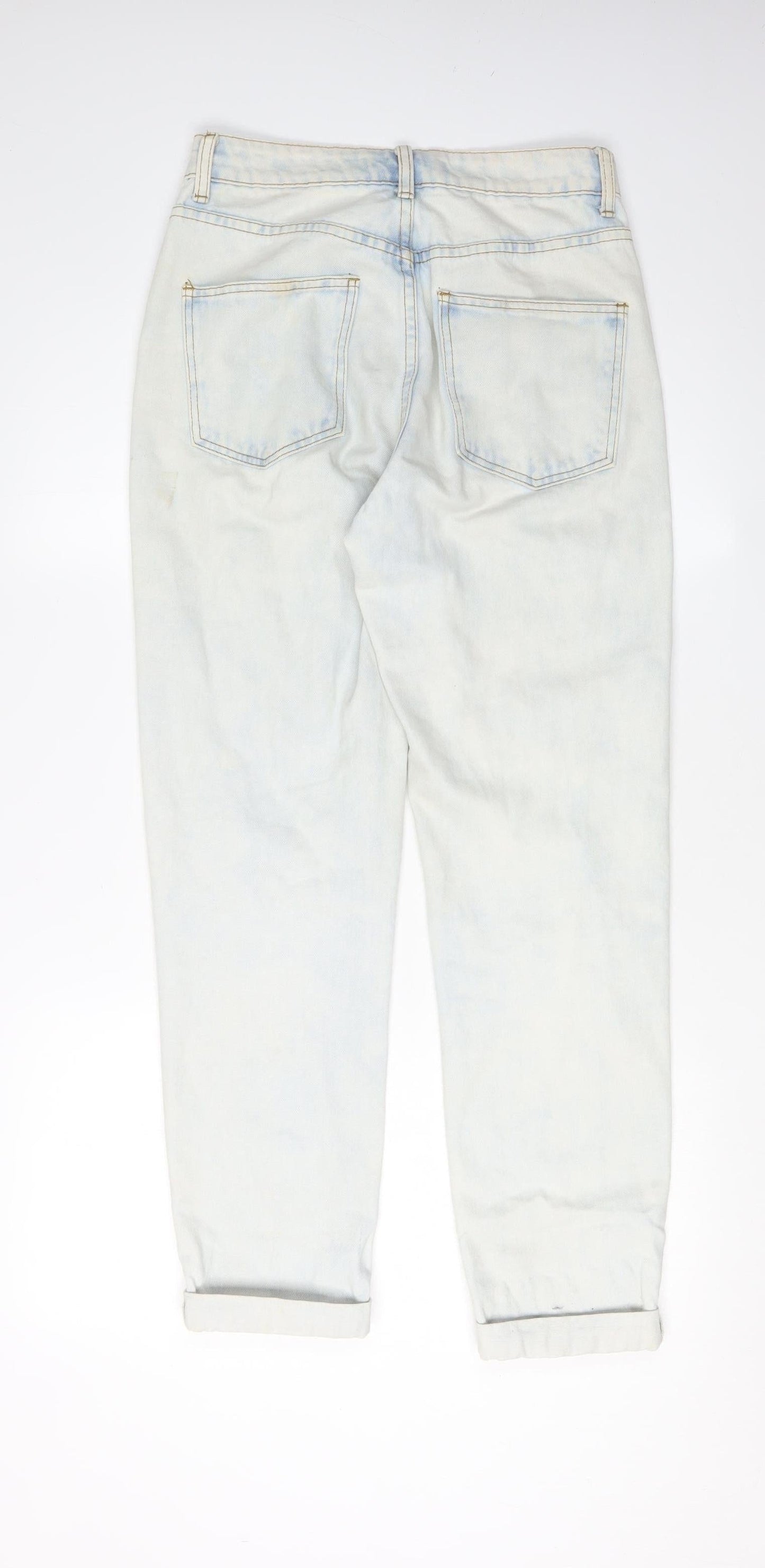 Womens UK Size 8 Boohoo Relaxed Fit Mom Blue Jeans
