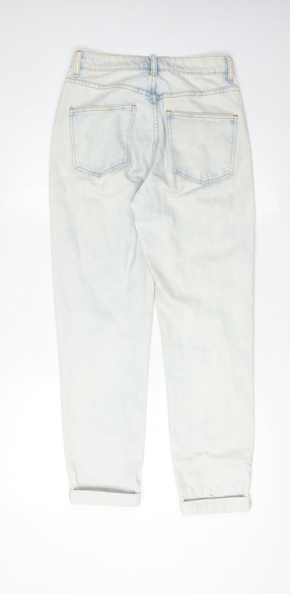 Womens UK Size 8 Boohoo Relaxed Fit Mom Blue Jeans