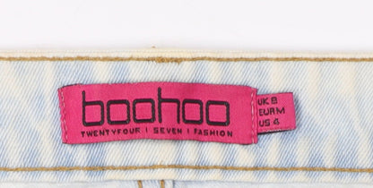 Womens UK Size 8 Boohoo Relaxed Fit Mom Blue Jeans