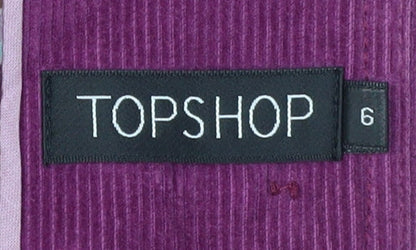 Topshop Women's Purple Suit Jacket Size 6 Corduroy Blazer