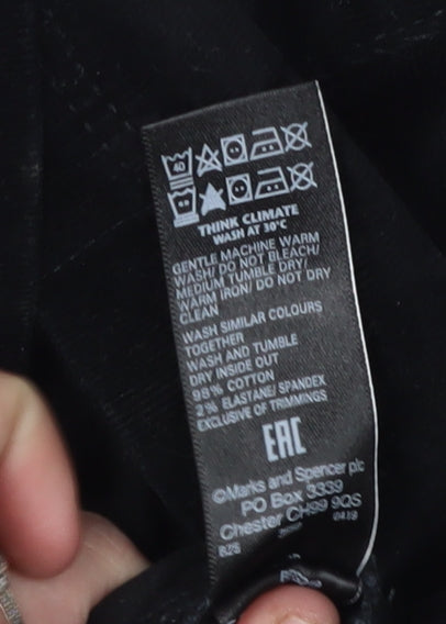 Marks and Spencer Black Women's Size 8 Button Skirt