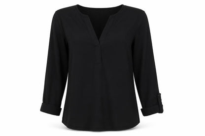 Womens UK Size XS Massimo Dutti Black Tunic Blouse