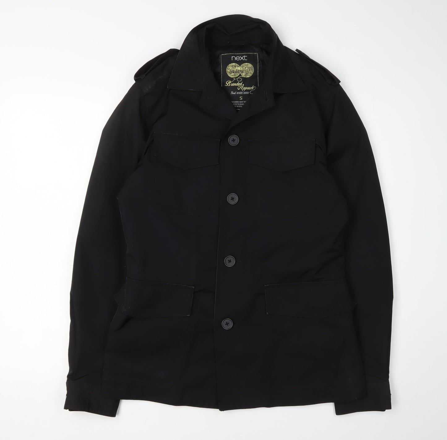 Womens UK Size S NEXT Black Military Jacket