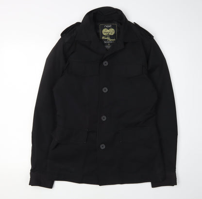 Womens UK Size S NEXT Black Military Jacket