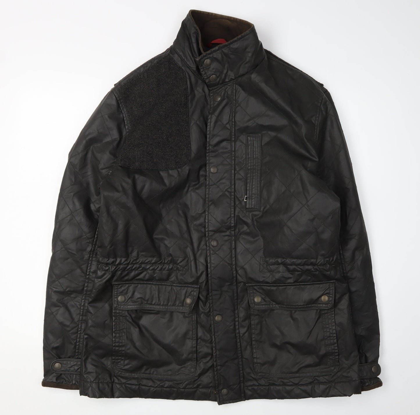 Mens UK Size M Marks and Spencer Black Quilted Coat