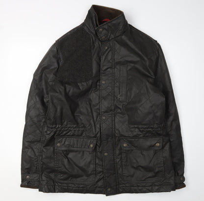 Mens UK Size M Marks and Spencer Black Quilted Coat