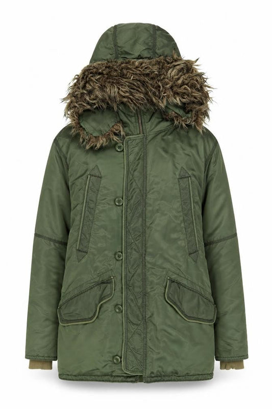 Womens UK Size S French Connection Green Parka Coat