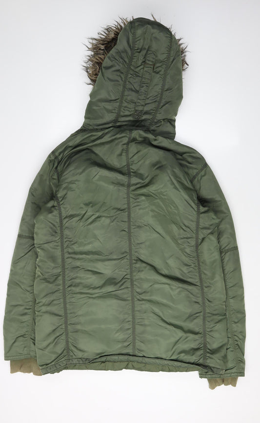 Womens UK Size S French Connection Green Parka Coat