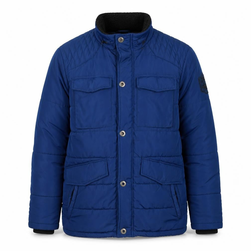 Mens UK Size L VOLCANO Blue Puffer Jacket