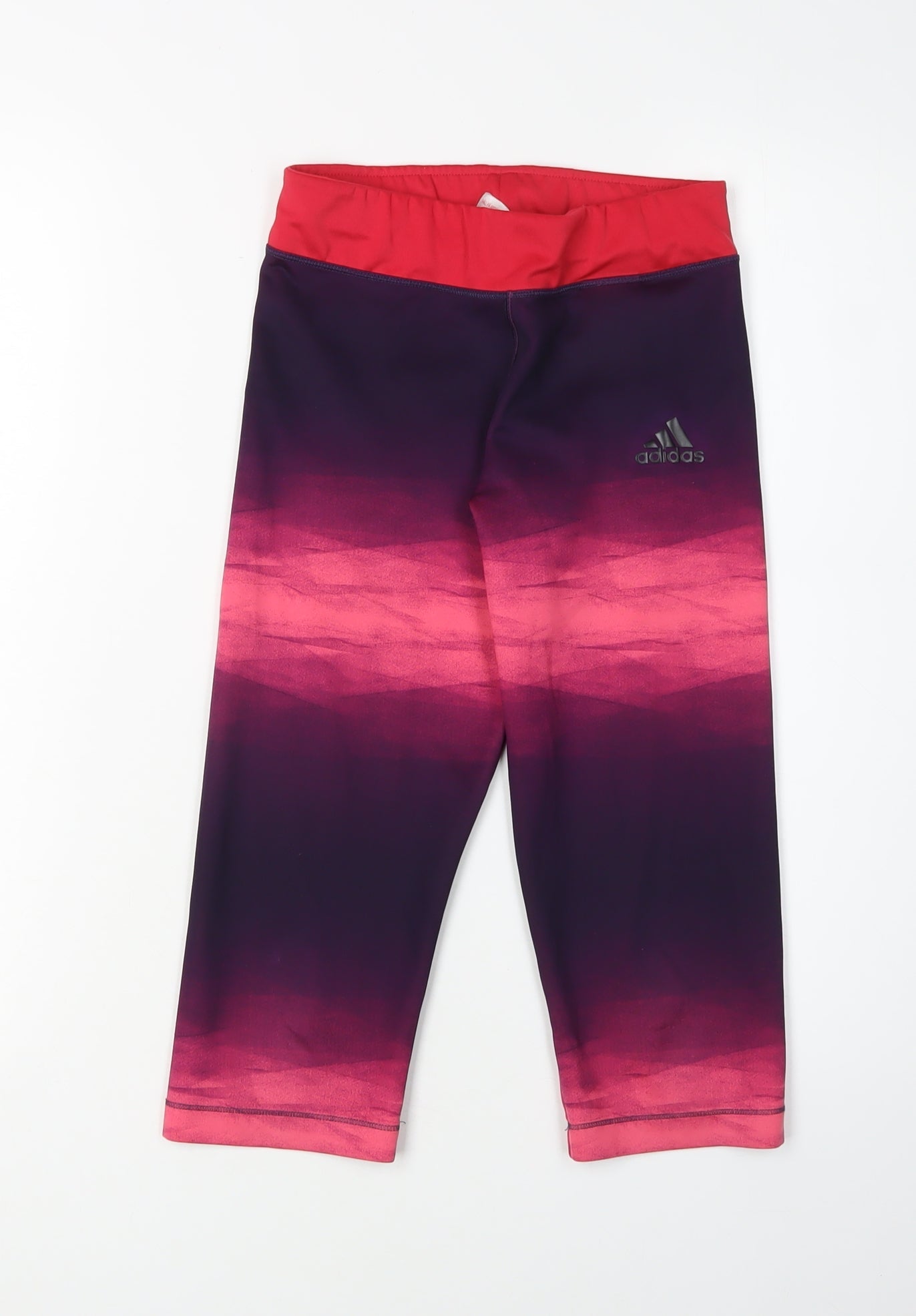 Adidas Girls Purple Cropped Leggings M - Athletic Style