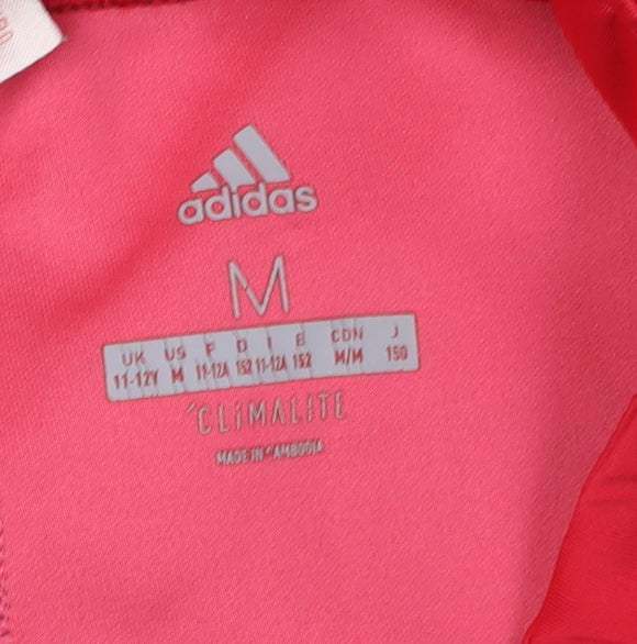 Adidas Girls Purple Cropped Leggings M - Athletic Style