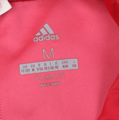 Adidas Girls Purple Cropped Leggings M - Athletic Style