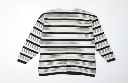 Next Unisex Multicoloured Stripe Pullover Jumper M