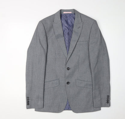 Mens UK Size 36 Burton Regular Grey Suit Jacket