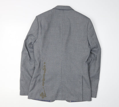 Mens UK Size 36 Burton Regular Grey Suit Jacket