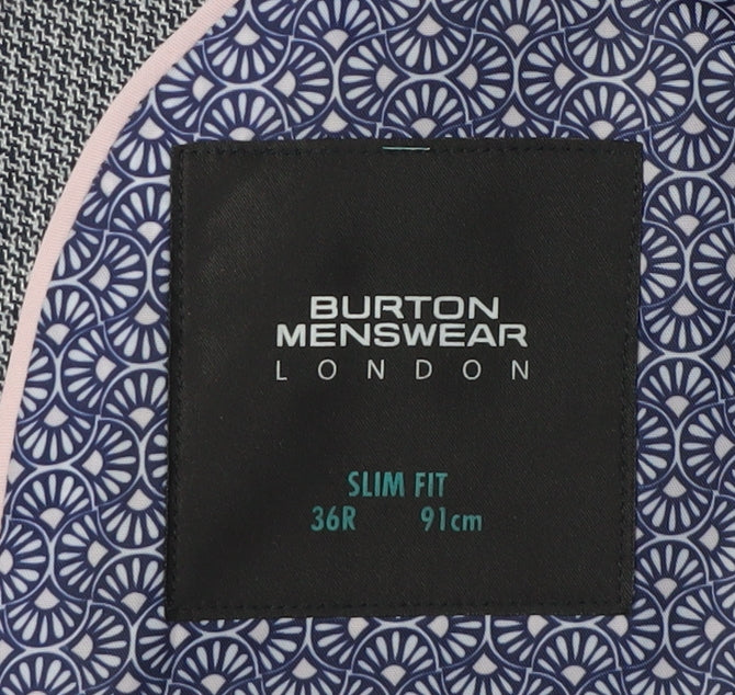Mens UK Size 36 Burton Regular Grey Suit Jacket