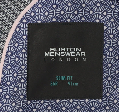 Mens UK Size 36 Burton Regular Grey Suit Jacket