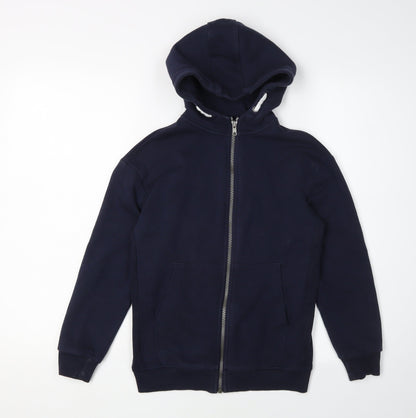 Marks and Spencer Boys Full Zip Blue Hoodie Size 146
