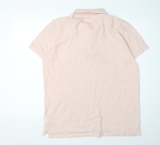 Henri Lloyd Men's Pink Regular Fit Polo Shirt L