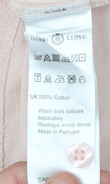 Henri Lloyd Men's Pink Regular Fit Polo Shirt L