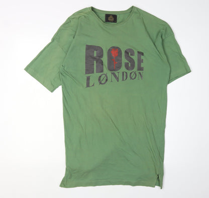 Sample Men's Green Rose Graphic T-Shirt M