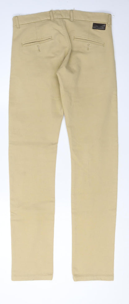 Hallinger Men's Beige Chino Trousers Size 30