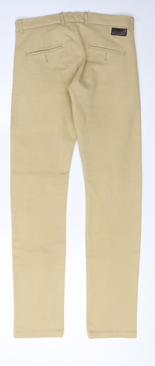 Hallinger Men's Beige Chino Trousers Size 30