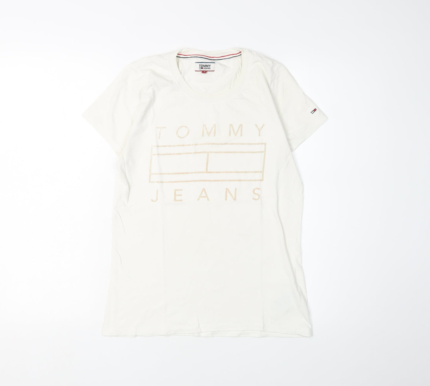 Tommy Jeans Men's White S Logo T-Shirt