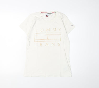Tommy Jeans Men's White S Logo T-Shirt