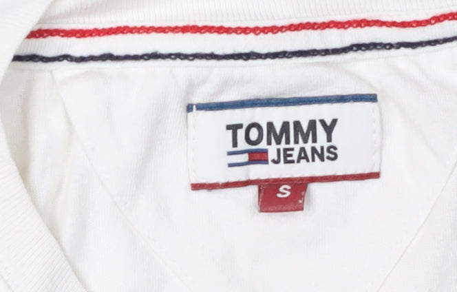 Tommy Jeans Men's White S Logo T-Shirt