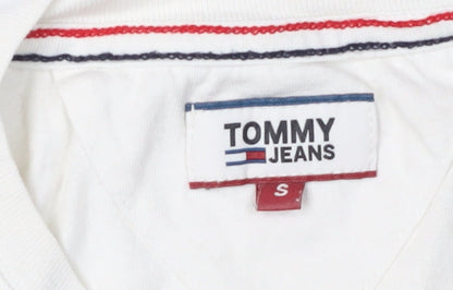 Tommy Jeans Men's White S Logo T-Shirt