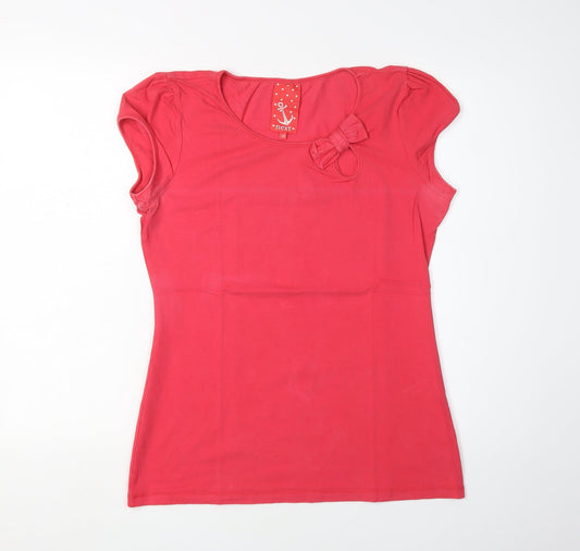 Womens UK Size 16 NEXT Red Basic T-Shirt