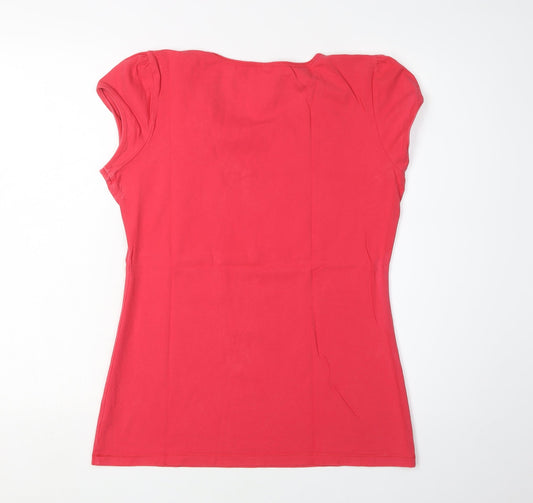 Womens UK Size 16 NEXT Red Basic T-Shirt