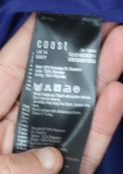 Coast Women's Blue Bodycon Dress Size 14