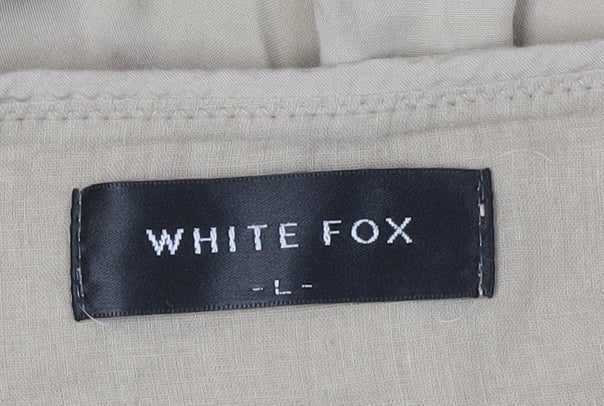 White Fox Women's Beige L Slip Dress, Casual Summer Style