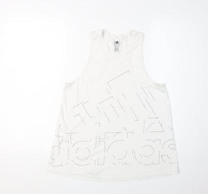 Adidas Women's White Tank Top M - Activewear Essential