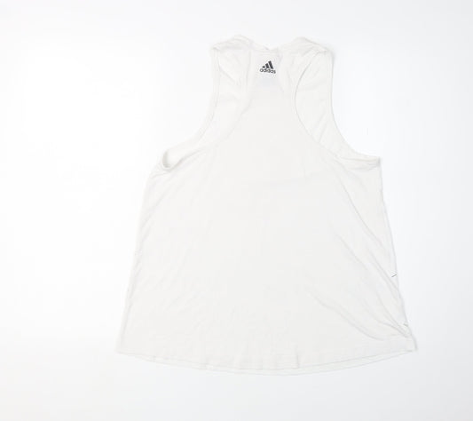 Adidas Women's White Tank Top M - Activewear Essential