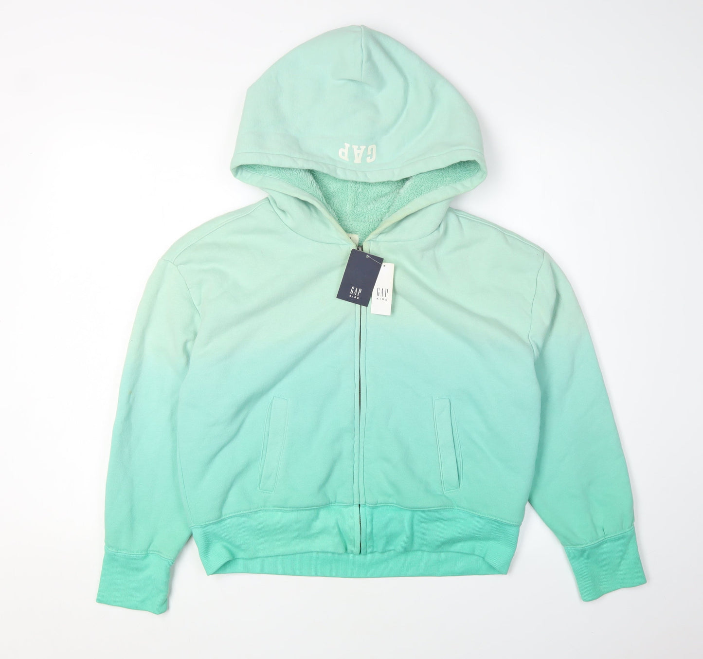GAP Boys Green Full Zip Hoodie 2XL Eco-friendly