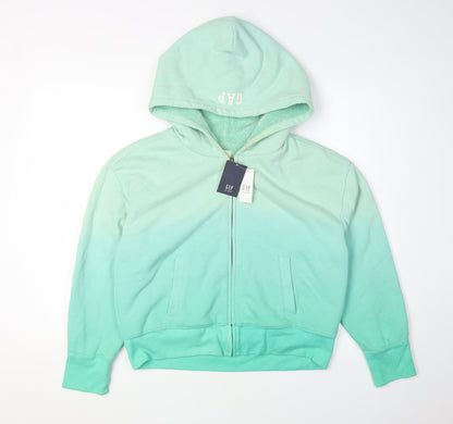 GAP Boys Green Full Zip Hoodie 2XL Eco-friendly