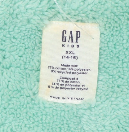 GAP Boys Green Full Zip Hoodie 2XL Eco-friendly