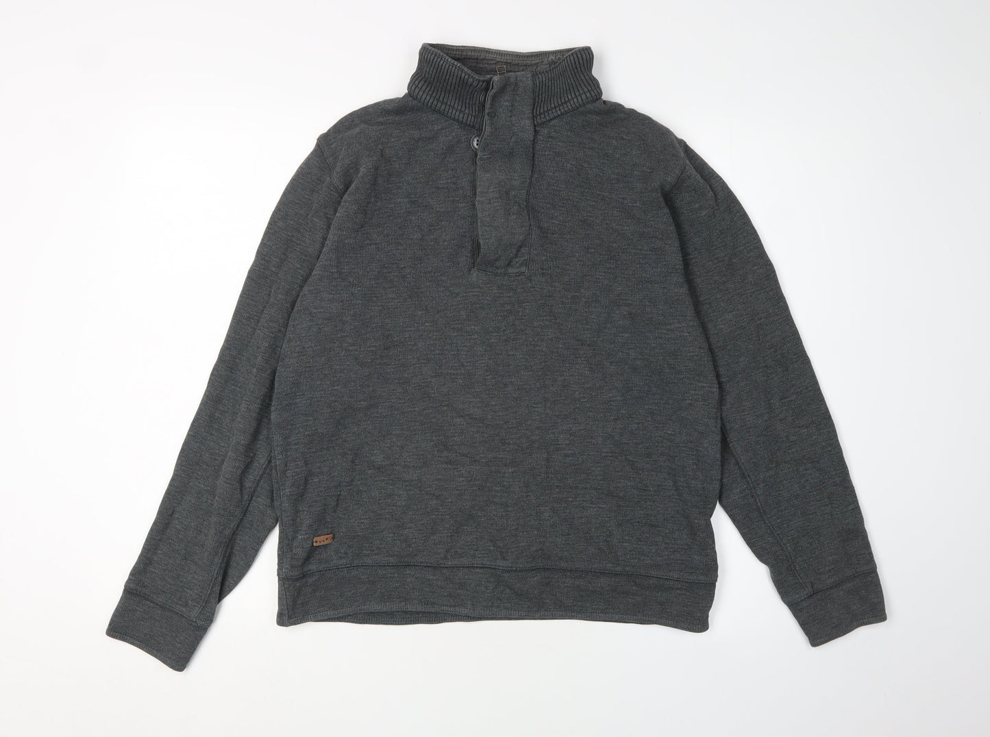 Rocha John Rocha Men's Grey Small Henley Sweatshirt