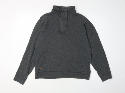 Rocha John Rocha Men's Grey Small Henley Sweatshirt
