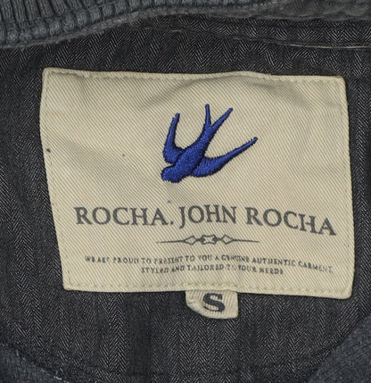 Rocha John Rocha Men's Grey Small Henley Sweatshirt