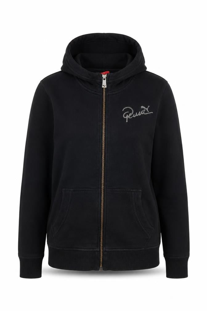 Womens UK Size 8 PUMA Black Full Zip Hoodie