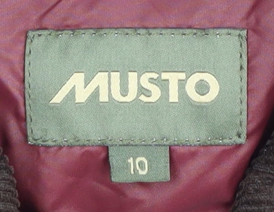 Womens UK Size 10 MUSTO Red Quilted Coat