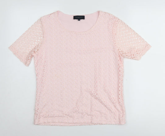 Womens UK Size M Viyella Pink  Blouse